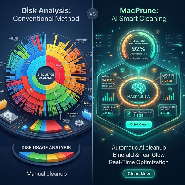 MacPrune vs DaisyDisk: Visualizing Storage vs Intelligent Cleanup